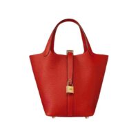 Hermes Women Picotin Lock 18cm in Cowhide leather-Red (1)