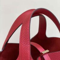 Hermes Women Picotin Lock 18cm in Cowhide leather-Red (1)