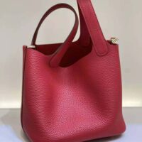 Hermes Women Picotin Lock 18cm in Cowhide leather-Red (1)