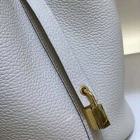 Hermes Women Picotin Lock 18cm in Cowhide leather-White (1)