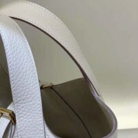 Hermes Women Picotin Lock 18cm in Cowhide leather-White (1)