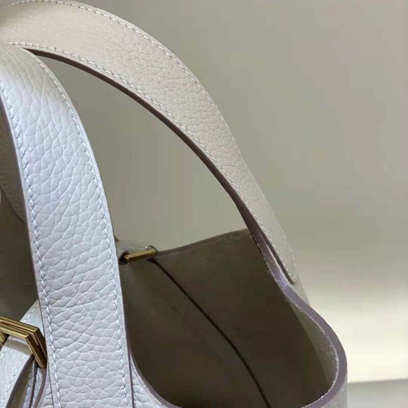 Hermes Women Picotin Lock 18cm in Cowhide leather-White