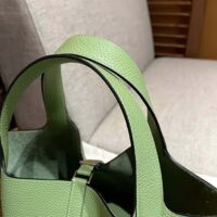 Hermes Women Picotin Lock 22cm in Cowhide leather-Aqua (1)