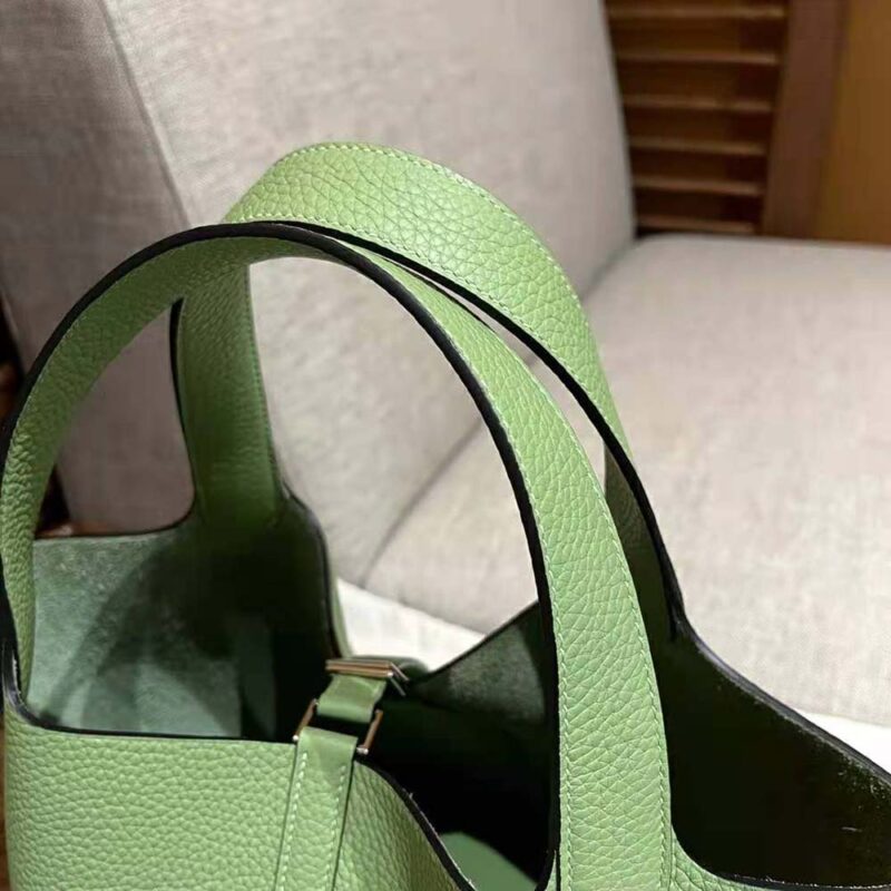 Hermes Women Picotin Lock 22cm in Cowhide leather-Aqua