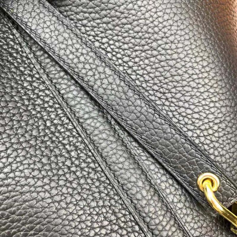 Hermes Women Picotin Lock 22cm in Cowhide leather-Black