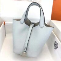 Hermes Women Picotin Lock 22cm in Cowhide leather-Blue (1)