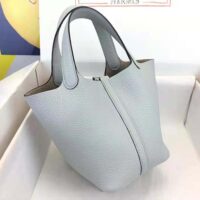 Hermes Women Picotin Lock 22cm in Cowhide leather-Blue (1)