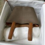 Hermes Women Picotin Lock 22cm in Cowhide leather-Brown Coffee