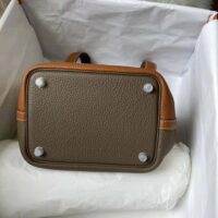 Hermes Women Picotin Lock 22cm in Cowhide leather-Brown Coffee (1)