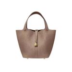 Hermes Women Picotin Lock 22cm in Cowhide leather-Light Brown