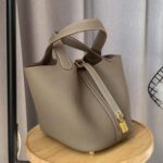 Hermes Women Picotin Lock 22cm in Cowhide leather-Light Brown