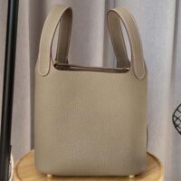 Hermes Women Picotin Lock 22cm in Cowhide leather-Light Brown (11)