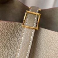 Hermes Women Picotin Lock 22cm in Cowhide leather-Light Brown (11)