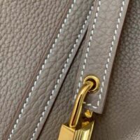 Hermes Women Picotin Lock 22cm in Cowhide leather-Light Brown (11)