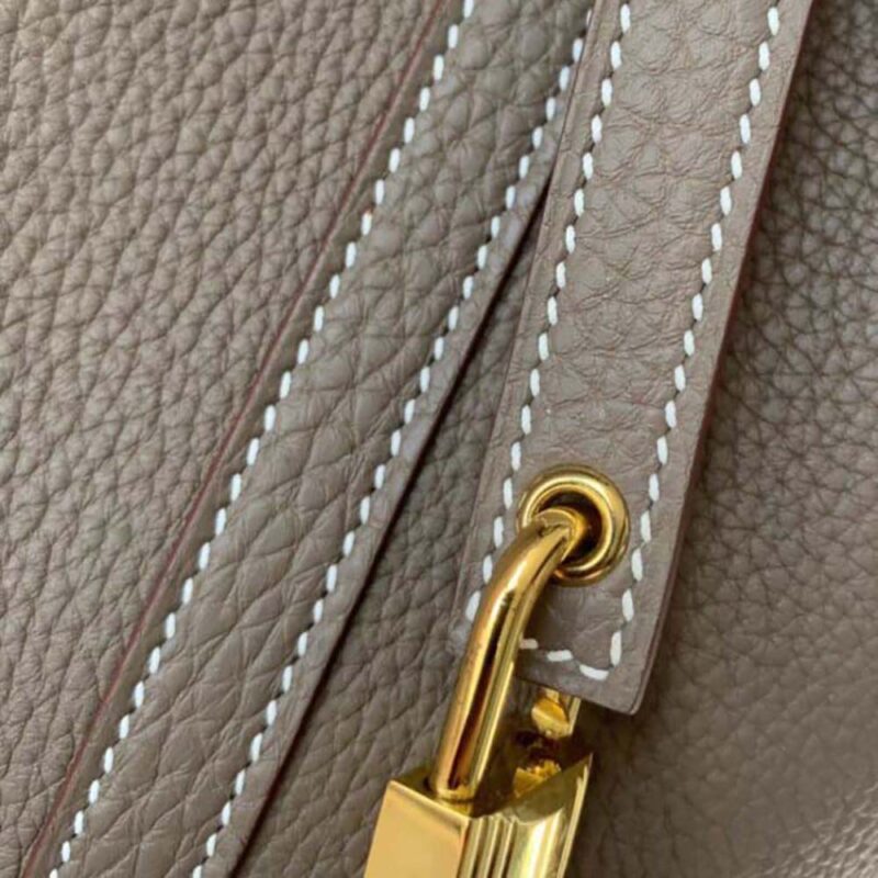 Hermes Women Picotin Lock 22cm in Cowhide leather-Light Brown