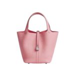 Hermes Women Picotin Lock 22cm in Cowhide leather-Pink