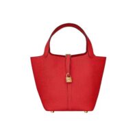 Hermes Women Picotin Lock 22cm in Cowhide leather-Red (1)