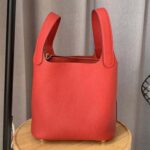 Hermes Women Picotin Lock 22cm in Cowhide leather-Red