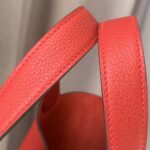 Hermes Women Picotin Lock 22cm in Cowhide leather-Red