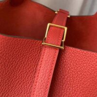 Hermes Women Picotin Lock 22cm in Cowhide leather-Red (1)