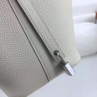 Hermes Women Picotin Lock 22cm in Cowhide leather-White (1)