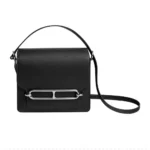 Hermes Women Roulis Mini Bag in Evergrain Calfskin-Black
