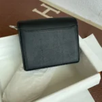 Hermes Women Roulis Mini Bag in Evergrain Calfskin-Black/Silver