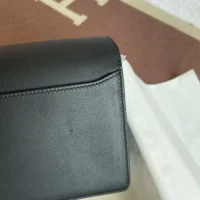 Hermes Women Roulis Mini Bag in Evergrain Calfskin-BlackSilver (1)
