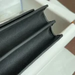 Hermes Women Roulis Mini Bag in Evergrain Calfskin-Black/Silver