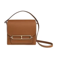 Hermes Women Roulis Mini Bag in Evergrain Calfskin-Brown
