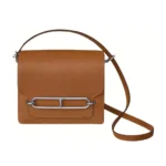 Hermes Women Roulis Mini Bag in Evergrain Calfskin-Brown