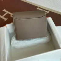 Hermes Women Roulis Mini Bag in Evergrain Calfskin-GrayGold (10)