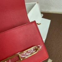 Hermes Women Roulis Mini Bag in Evergrain Calfskin-RedGold (10)