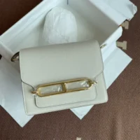 Hermes Women Roulis Mini Bag in Evergrain Calfskin-WhiteGold (10)