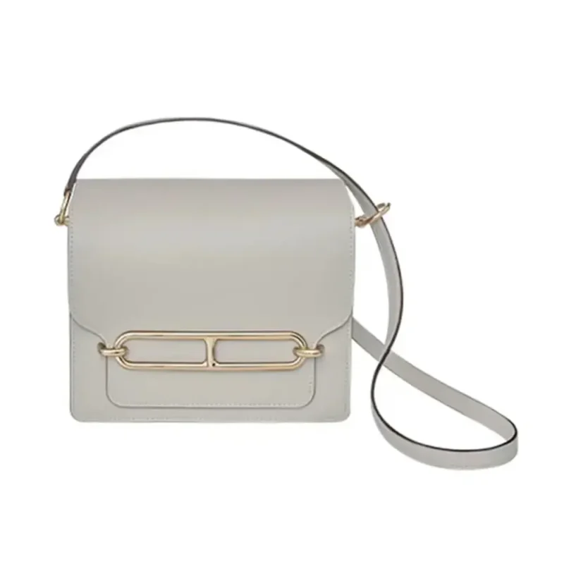 Hermes Women Roulis Mini Bag in Evergrain Calfskin-White