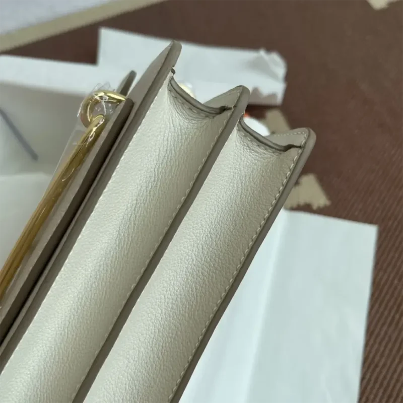 Hermes Women Roulis Mini Bag in Evergrain Calfskin-White