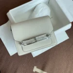 Hermes Women Roulis Mini Bag in Evergrain Calfskin-White