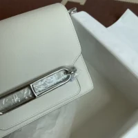 Hermes Women Roulis Mini Bag in Evergrain Calfskin-WhiteSilver (10)
