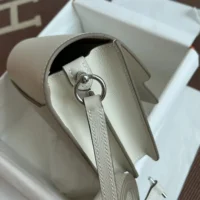 Hermes Women Roulis Mini Bag in Evergrain Calfskin-WhiteSilver (10)
