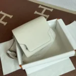 Hermes Women Roulis Mini Bag in Evergrain Calfskin-White