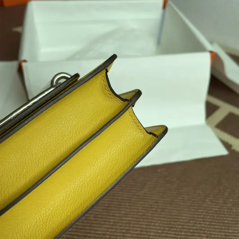 Hermes Women Roulis Mini Bag in Evergrain Calfskin-Yellow
