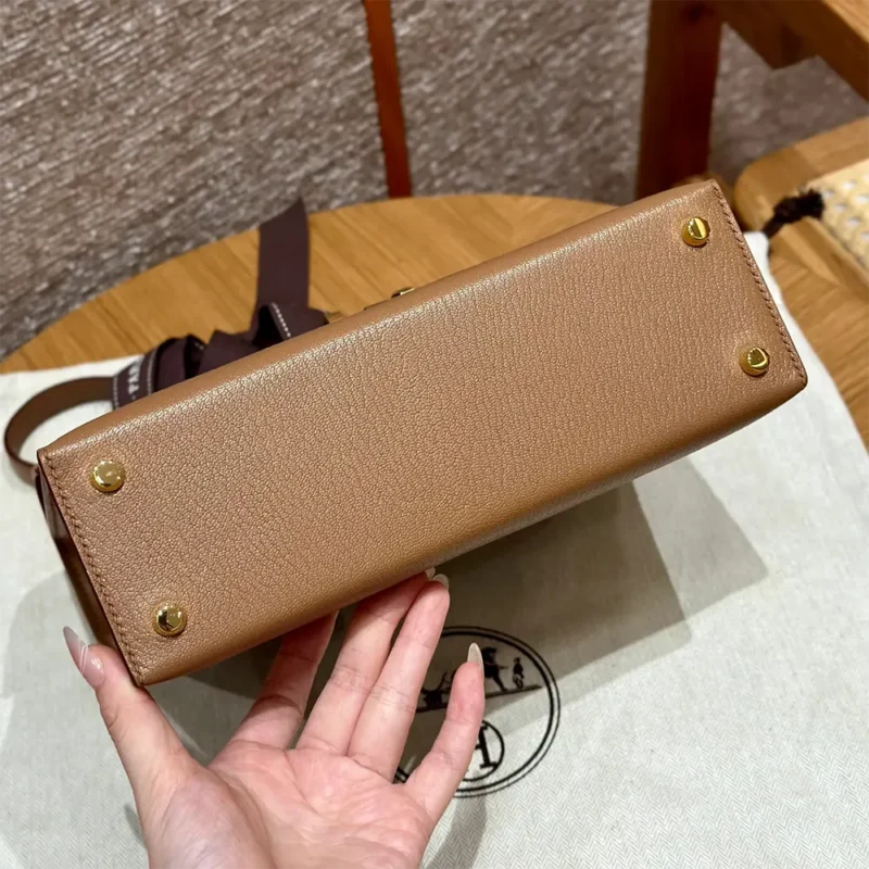 Hermes Women Verrou 21 Bag in Epsom Leather-Brown/Gold