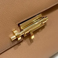 Hermes Women Verrou 21 Bag in Epsom Leather-BrownGold (1)