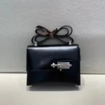 Hermes Women Verrou Bag in Box Leather-Black