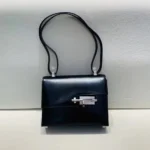 Hermes Women Verrou Bag in Box Leather-Black
