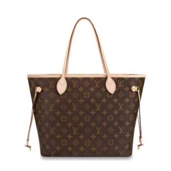 Louis Vuitton LV Unisex Neverfull MM Bag in Monogram Canvas-Brown