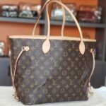 Louis Vuitton LV Unisex Neverfull MM Bag in Monogram Canvas-Brown