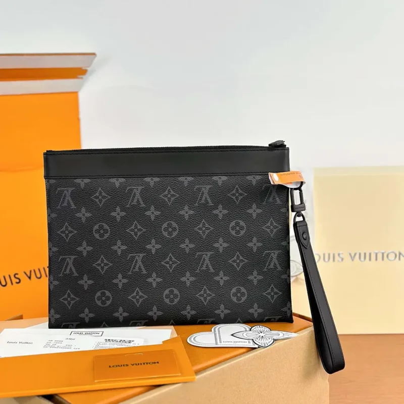 Louis Vuitton LV Unisex Pochette To Go Monogram Eclipse M81569