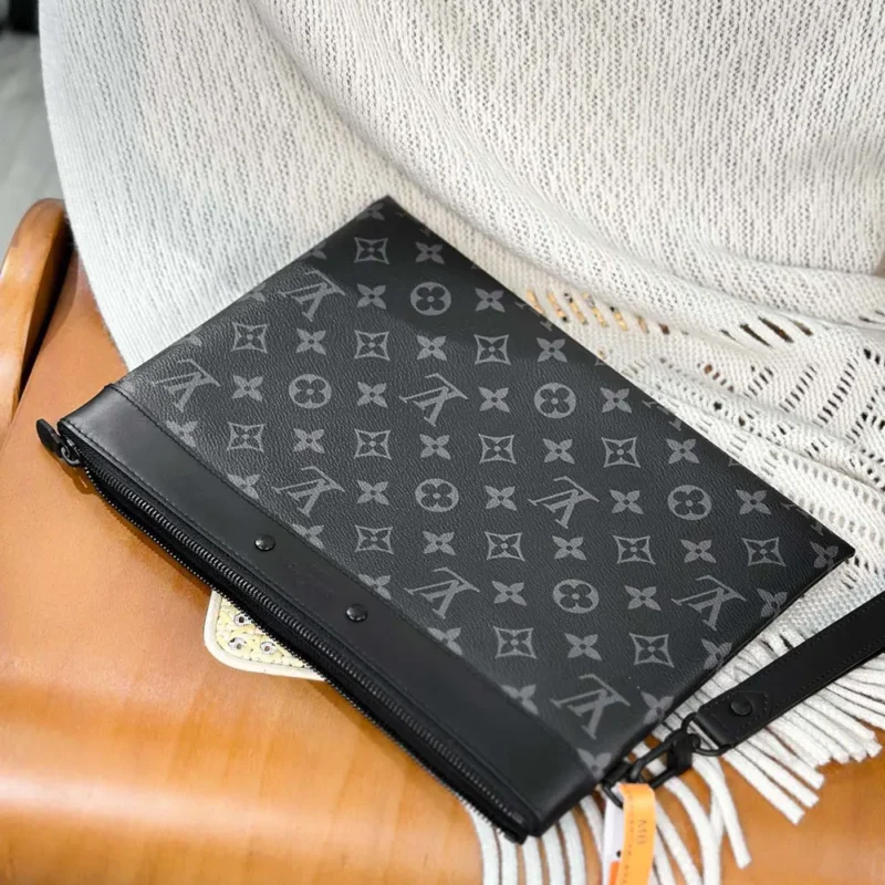 Louis Vuitton LV Unisex Pochette To Go Monogram Eclipse M81569