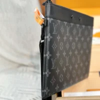 Louis Vuitton LV Unisex Pochette To Go Monogram Eclipse M81569 (1)